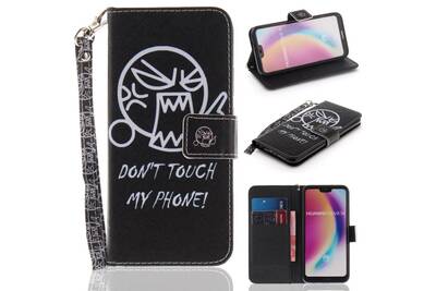 coque huawei p20 lite don't touch my phone avec pochette