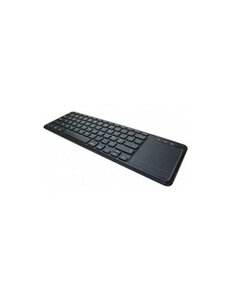 exertis Connect - Clavier - avec pavé tactile à 2 boutons - sans fil - 2.4 GHz - AZERTY - Français - noir