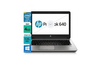 HP Probook 640 G1 - Core i5 4200M / 2.5 Ghz - Win 7 Pro 64 Bits (Comprend Licence Win 8 Pro) - 4 Go Ram - 320 Go Hdd - Dvd Supermulti - 14" Tn Sva Hd Edp Anti-Reflet 1366 X 768 (Hd) - Hd Graphics 4600