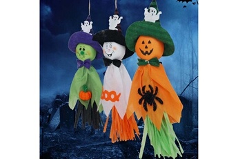 Accessoire de déguisement Wewoo Props 3 pcs halloween hanging ghost pendentif citrouille décorations couleur aléatoire