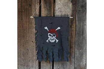 Accessoire de déguisement Wewoo Props halloween décoration jolly roger skull bannière pirate flag party supplies petite taille: 47 x 51 cm