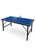 Alice S Garden Mini table de ping pong 150x75cm - table pliable INDOOR bleue avec 4 raquettes et 6 balles valise de jeu pour utilisation intérieure sport tennis de photo 3