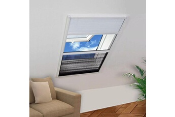 Moustiquaire GENERIQUE Habillages de fenêtre gamme port moresby moustiquaire plissée pour fenêtre 160 x 110 cm avec store occultant