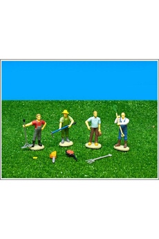Véhicules miniatures Van Manen Van manen 571931 assortiment de 4 fermiers avec leurs outils