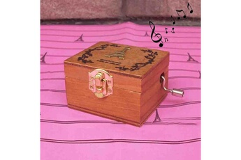 Boite à musique Wewoo Boîte à musique décor à la maison créatif exquis rétro en bois décorations d'anniversaire à musique, livraison de style aléatoire