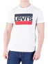 Levi's Lot de 4 t-shirts légers à col rond pour homme, 100 % coton, BLANC Levi's Lot de 4 t-shirts légers à col rond pour homme, 100 % coton, BLANC