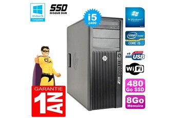 PC De Bureau HP PC Tour HP Workstation Z210 i5-2400 Ram 8Go Disque 480Go SSD Graveur Dvd WiFi W7