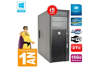 Pc De Bureau Hp Pc Tour Hp Workstation Z210 I5-2400 Ram 16Go Disque 2To Graveur Dvd Wifi W7