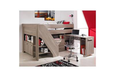 Lit Enfant Tousmesmeubles Lit Mezzanine 90 200 Cm Micka Darty Lit Enfant Tousmesmeubles Lit Mezzanine 90 200 Cm Micka Darty