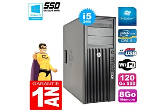 PC De Bureau HP PC Tour HP Workstation Z210 i5-2400 Ram 8Go Disque 120Go SSD Graveur Dvd WiFi W7