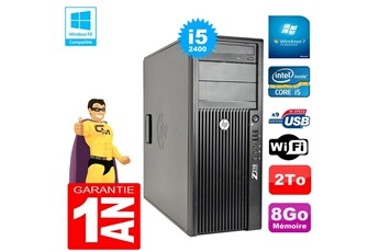 Pc De Bureau Hp Pc Tour Hp Workstation Z210 I5-2400 Ram 8Go Disque 2To Graveur Dvd Wifi W7