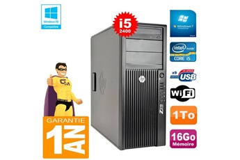 PC De Bureau HP PC Tour HP Workstation Z210 i5-2400 Ram 16Go Disque 1To Graveur Dvd WiFi W7