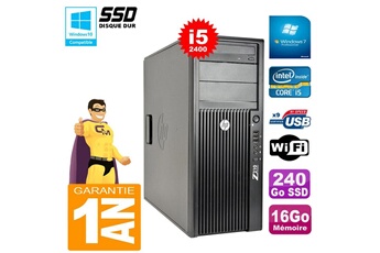 Pc De Bureau Hp Pc Tour Hp Workstation Z210 I5-2400 Ram 16Go Disque 240Go Ssd Graveur Dvd Wifi W7