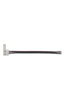 cable with 1 push connector for flexible led strip - 10 mm rgb colour lcon31