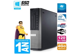 PC De Bureau Dell PC Dell 790 Dt Intel G630 Ram 4Go Disque 120Go SSD Graveur Dvd WiFi W7
