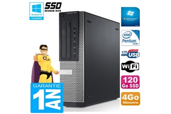 PC De Bureau Dell PC Dell 7010 Dt Intel G840 Ram 4Go Disque 120Go SSD WiFi W7