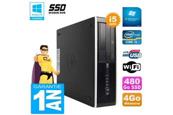 PC De Bureau HP PC HP Compaq Pro 6300 Sff i5-2400 Ram 4Go Disque 480Go SSD Graveur Dvd WiFi W7