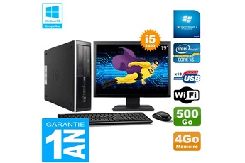 PC De Bureau HP PC HP Compaq Pro 6300 Sff i5-2400 4Go 500Go Graveur Dvd WiFi W7 Ecran 19"