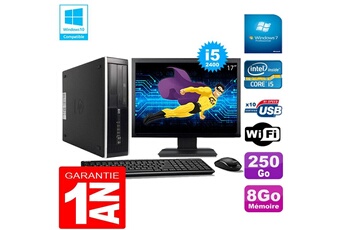 Pc De Bureau Hp Pc Hp Compaq Pro 6300 Sff I5-2400 8Go 250Go Graveur Dvd Wifi W7 Ecran 17"