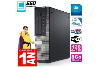 PC De Bureau Dell PC Dell 7010 Dt Intel G840 Ram 8Go Disque 120Go SSD WiFi W7