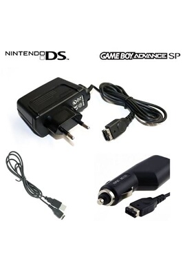 Accessoire pour manette GENERIQUE Chargeur secteur + allume cigare + USB  pour Nintendo DS et GBA SP