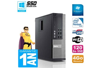 Pc De Bureau Dell Pc Dell 790 Sff Intel G840 Ram 4Go Disque 120Go Ssd Graveur Dvd Wifi W7