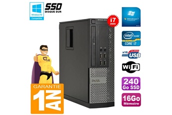 PC De Bureau Dell PC Dell Optiplex 9010 Sff Core i7-2600 16Go Disque 240Go SSD Graveur Dvd WiFi W7