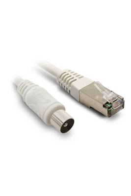 Connectique Audio / Vidéo Metronic Cordon rj45 - coaxial mâle mâle 5 m |  Darty