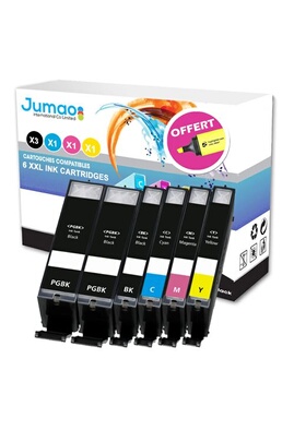 Toner Jumao Lot de 6 cartouches jet d'encre type compatibles pour Canon  Pixma TS6051