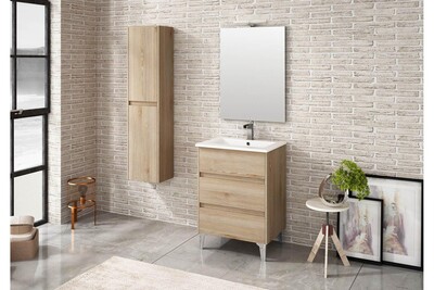 Meuble Salle De Bain Mennza Meuble De Salle De Bain Tenerife 60cm Bois Clair Darty