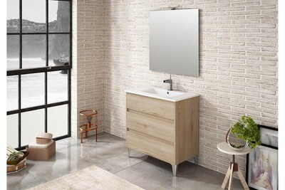 Meuble Salle De Bain Rue Du Bain Meuble De Salle De Bain 2 Tiroirs Blanc Vasque 80x46 Cm City Darty
