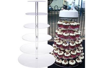Desserte Rangement Homdox Support A Gateaux 6 Niveaux Acrylique