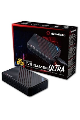 Passerelle multimédia Avermedia Live Gamer Ultra, Boîtier d'Acquisition  Vidéo et de Streaming USB3.1, Pass-Through 4Kp60 HDR, Très Faible Latence,  Enregistre jusqu'à 120 FPS