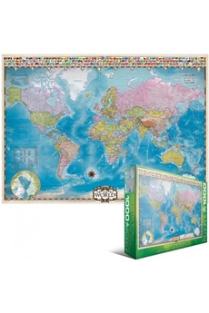 Puzzle Xbite Ltd Eurographics puzzle 1000 pc - eurographics map of the world