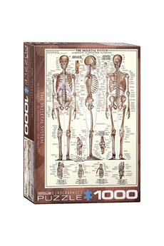 Puzzles Xbite Ltd Eurographics jigsaw puzzle 1000 pieces - the skeletal system