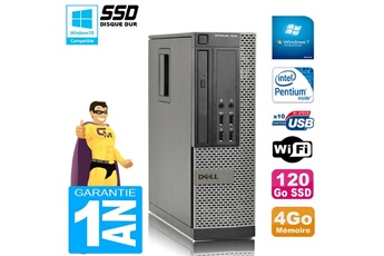 Pc De Bureau Dell Pc Dell 7010 Sff Intel G870 Ram 4Go Disque 120Go Ssd Graveur Dvd Wifi W7