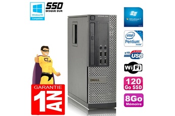 Pc De Bureau Dell Pc Dell 7010 Sff Intel G870 Ram 8Go Disque 120Go Ssd Graveur Wifi W7