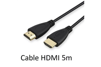 Shot Case Câble téléphone portable Cable hdmi male 5m pour tv lg console gold 3d full hd 4k television ecran 1080p rallonge (noir)