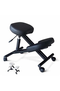 chaise orthopédique suédoise en métal siège ergonomique balancesteel, couleur: noir