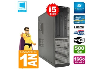 PC de bureau Dell Pc dell 3010 dt core i5-3470 ram 16go disque 500 go graveur dvd wifi w7