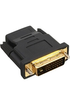 Adaptateur et convertisseur GENERIQUE DVI Vers HDMI Femelle Câble Adaptateur DVI-I (24 +1) Vers HDMI (Type A) Noir de Vshop