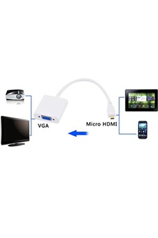 Adaptateur et convertisseur GENERIQUE Adaptateur Micro HDMI vers VGA de Vshop