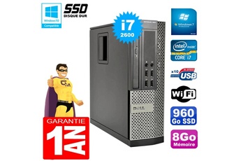 Pc De Bureau Dell Pc Dell 990 Sff Core I7-2600 Ram 8Go Disque 960Go Ssd Graveur Wifi W7