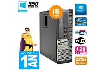 PC De Bureau Dell PC Dell 990 Sff Core i5-2400 Ram 4Go Disque 120Go SSD Graveur Dvd WiFi W7