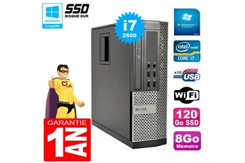 Pc De Bureau Dell Pc Dell 990 Sff Core I7-2600 Ram 8Go Disque 120Go Ssd Graveur Wifi W7