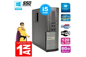 PC De Bureau Dell PC Dell 990 Sff Core i5-2400 Ram 8Go Disque 120Go SSD Graveur WiFi W7