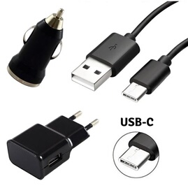 Chargeur pour téléphone mobile Phonillico Pack Chargeur 3en1 Noir