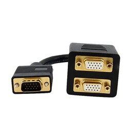 Câble VGA 2-en-1 20 Cm – VGA Mâle Vers S-Vidéo Femelle + 3 RCA Composite – Adaptateur TV Ancienne Génération
