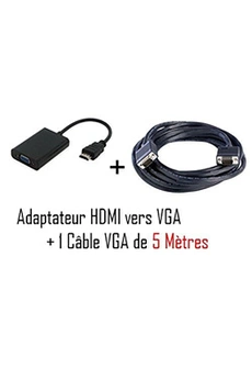 Adaptateur et convertisseur Mondpalast Lightning vers HDMI VGA 3.5mm Audio  Adaptateur