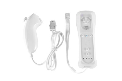 manette wii avec étui en silicone et dragonne compatible Wii & Wii U & Mini Wii -GN-A009RN-BK 